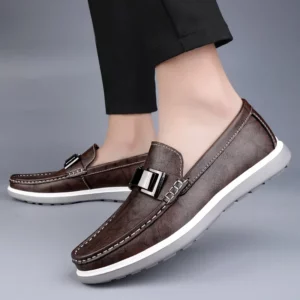 Summer Brand British Style Leather Mens Casual Shoes Designer Loafers Business Driving Shoes Formal Mocassin Men Walking Shoes - Image 5