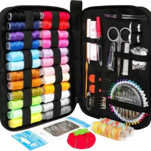 Complete Sewing Kit with Threads Needles Scissors Tape Measure Buttons Portable Travel DIY Embroidery Handwork Sewing Tool Set - Image 2