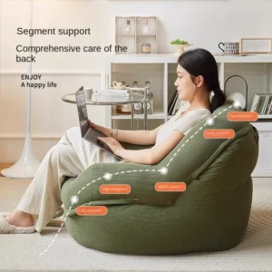 OMGD Lazy Person Sofa Single Tatami Small Household Balcony Living Room Office French Net Red Models Nest Sofa Chair New - Image 3
