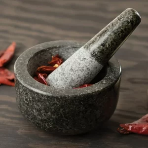 Mortar And Pestle, Polished Granite Mortar And Pestle For Grinding Herbal Crusher, Making Avocado Sauce, Salsa, Pepper, Crusher - Image 5