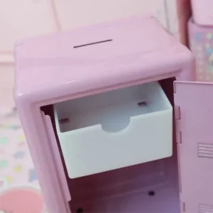 NEW Ins Safe Box Organizer Iron Pink Desk Decorative Box Piggy Bank Metal Mini Cabinet Money Storage Box Kawaii Storage Box - Image 5