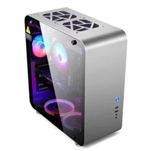 Golden field Mate4 Aluminum Alloy Toughened glass side penetration MINI computer small case ATX/MATX/ Mini-ITx - Image 3