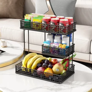 Fruit Basket Living Room Coffee Table Household Multi-layer Fruit Plate Storage Basket Rack Snack Display Plate Fruit Basket - Image 4