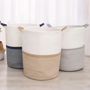 Toy Storage Organizer Laundry Room Storage Basket Capacity Storage Basket with Easy Carry for Home for Laundry for House-moving - Image 4