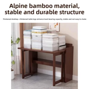 Portable Bamboo Folding Desk for Children Compact Study Table Bedroom Home Office Student Writing - Image 3