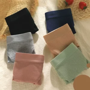 Cotton Briefs Panties Comfortable Panties Lingerie High-Elastic Mid Waist Solid Underwear Women's Underpants - Image 3