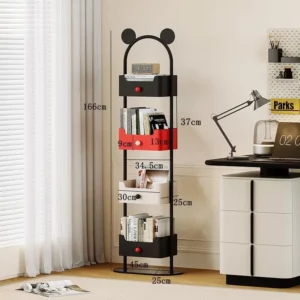 Home Children's Bookshelf Floor To Ceiling Shelf Living Room Corner Iron Storage Cabinet Wall Storage Small Narrow Cabinet 2025 - Image 6