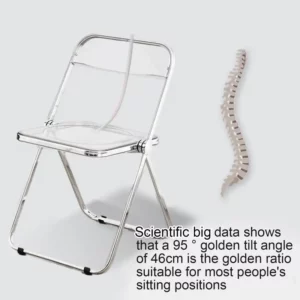 Acrylic Modern Minimalist Transparent Folding Table Simple Ins Style Study Table Home Computer Table Dining Table Chair - Image 3