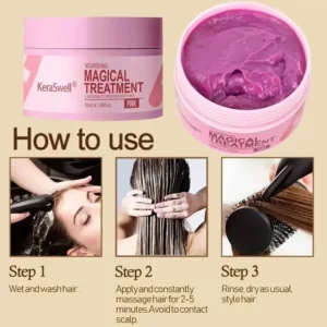 Magical Keratin Hair Mask 5 Seconds Repair Damaged Frizzy Hair Soft Smooth Shiny Nutrition Deep Moisturize Nourishing Hair Care - Image 6