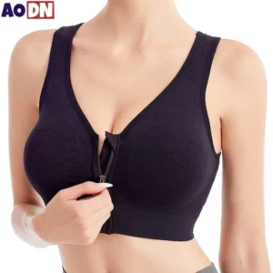 Running Fitness Sports Bra Front Zipper Women's Underwear Shockproof without Underwire Bralette Breathable Seamless Brassiere - Image 4