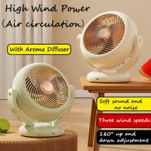 Tinsol Adjustable Wall Mount Electric Fan Charging Fan Silent Cooling Fan Air Cooler Three-speed Desktop Portable Air Circulator - Image 2