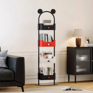 Home Children's Bookshelf Floor To Ceiling Shelf Living Room Corner Iron Storage Cabinet Wall Storage Small Narrow Cabinet 2025 - Image 2