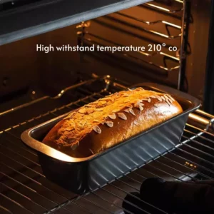 3Pcs Rectangular Baking Bread Loaf Pan,Gray Carbon Steel Nonstick Loaf Pan for Baking Homemade Bread,Toast,Brownies and Pound - Image 4