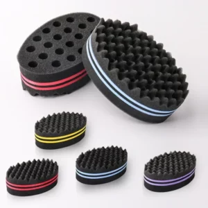 Oval Double Sides Magic Twist Hair Brush Sponge Brush For Natural Afro Coil Wave Dread Sponge Brushes Hair Braids Braiding Hair - Image 3