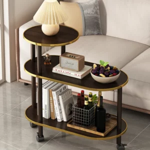 Sofa Side Table Modern Light Luxury Coffee Table Simple Solid Wood Furniture Living Room Storage Rack Corner Table Movable - Image 5