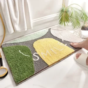 Cute Cartoon Pattern Imitation Cashmere Thickened Anti-slip Floor Mat Home Front Door Kitchen Bathroom Water Absorption Mats - Image 5
