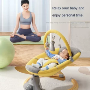 Baby Rocking Chair, Baby Resting Sleeping Electric Cradle, Backrest Adjustment Rocking Chair,Multifunctional Baby Sleeping Chair - Image 3
