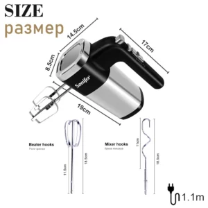 Food Mixer 500W Electric Whisk Kitchen Hand Blender Cuisine Appliances For Cream Sweets Bakery Cake Egg Beater Mixer Sonifer - Image 5