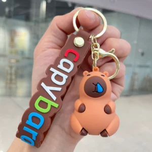 Capybara Rodent Capybara Pvc Pendant PVC Simulation Capybara Capybara Pvc Keychain Cute with Turtle Capibara Anime Keyring - Image 5