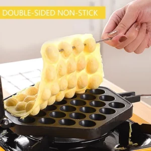 Bubble Waffle Maker Pan Stove with Paper Top Non-Stick Belgian Waffle Maker Crepe Maker Waffle Baker for Snacks Breakfast Lunch - Image 4