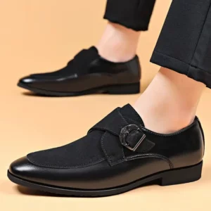 Retro Pointed Toe Moccasin Soft Male Casual Shoe Cowhide Elegant Low Price Pu Men's Leather Shoes Classic Original 2024 Trend - Image 2