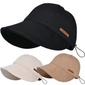 Women's Sunscreen UV Protection Hat UFP 50+ Fisherman Cap Sun Hat Portable Foldable Wide Brim Sun Bucket Hats Summer Adjustable - Image 3