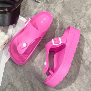 Smile Pop Fashion Flip-flop Sandals Women Summer Beach Shoes With Snap Fastening Women Adjustable Thick Sole Casual Women Shoes - Image 1