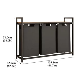 Double-Layer Laundry Hamper, Large Capacity Clothes Organizer, Bedroom Sorting Basket, Home Storage Rack for Laundry Room - Image 6