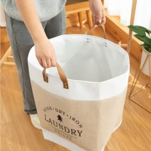 Super Large Foldable Laundry Basket Handle Waterproof Large Cotton Linen Storage Basket Kids Toys Dirty Clothing Orgnizer Bin - Image 4