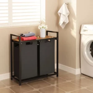 Double-Layer Laundry Hamper, Large Capacity Clothes Organizer, Bedroom Sorting Basket, Home Storage Rack for Laundry Room - Image 3