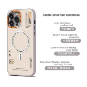 Matte Magnetic Phone Case For iPhone 16 15 13 12 14 Pro Max Magsafe Wireless Charge Frosted Back Metal Lens Frame Buttons Cover - Image 4