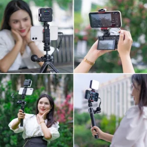 ULANZI ST-06S 360° Swivel Mobile Phone Tripod Stand with 2 Cold Shoes, All Mobile Phones Compatible - Image 6
