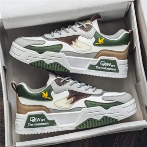 2024 Autumn New Casual Sports Shoes Men's Leather Low-Top Fashion Trend Easiest for Match Running Shoes Men's Skateboard Shoes Suitable for Outdoor Sports - Image 4