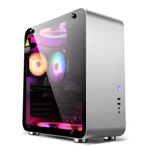 Golden field Mate4 Aluminum Alloy Toughened glass side penetration MINI computer small case ATX/MATX/ Mini-ITx - Image 2