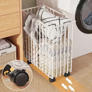 Laundry Basket Household Portable Toilet Wheel Belt for Dirty Clothes Storage Bathroom Magic Basket Convenient - Image 3