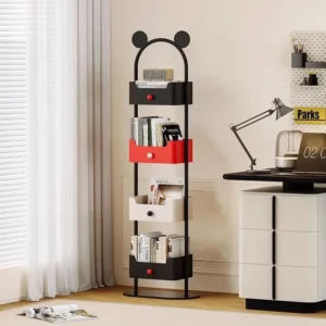 Home Children's Bookshelf Floor To Ceiling Shelf Living Room Corner Iron Storage Cabinet Wall Storage Small Narrow Cabinet 2025 - Image 4