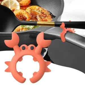 Utensil Rest Crab Shaped Silicone Utensil Rest Countertop Ladle Holder Anti-Overflow Stove Top Spatula Holder Kitchen Gadget - Image 4