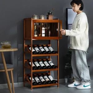 Modern Minimalist Wine Cabinet Display Shelf, Trendy Sideboard for Home Use European-Style Wall-Mounted Living Room Storage Rack - Image 2