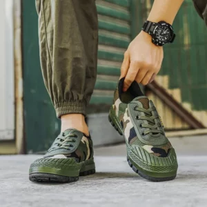 Men's Work Shoes Hiking Tactics Hunt Shoes Trekking Shoes Man Breathable Comfortable Mountain Climbing Shoes Vulcanized Shoes - Image 3
