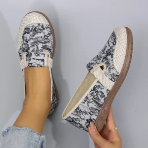 Spring New Women's Casual Sports Shoes, Comfortable, Breathable, Lightweight and Wear-Resistant Lazy Shoes, One-Leg Soft-Soled Flat Shoes - Image 3