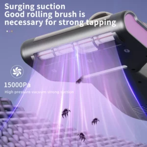 New Mattress Vacuum Mite Remover Cordless Handheld Cleaner Powerful Suction for Cleaning Bed Pillows Clothes Sofa - Image 1