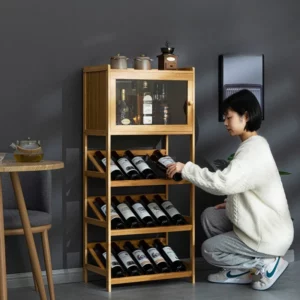 Modern Minimalist Wine Cabinet Display Shelf, Trendy Sideboard for Home Use European-Style Wall-Mounted Living Room Storage Rack - Image 5