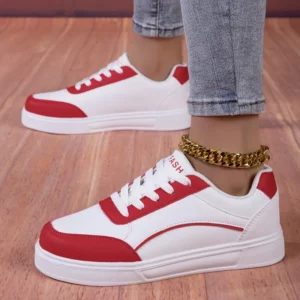YRZL White Shoes Woman Sneakers High Quality Waterproof Leather Casual Ladies Shoes Trend Flat White Tennis Shoes for Female - Image 1