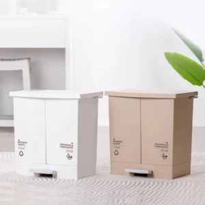 double barrel Step Trash Can OdorProof Kitchen Waste Bin with Lid Large Capacity Dry/Wet Separation bin Anti-Leakage garbage bin - Image 2