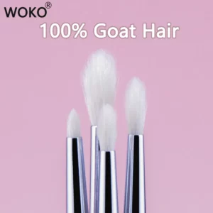 Tapered Crease Brush Large Small and Medium-sized Crease Makeup Brush Eyeshadow Crease Makeup Tool 100% Goat Hair & Copper Tube - Image 2
