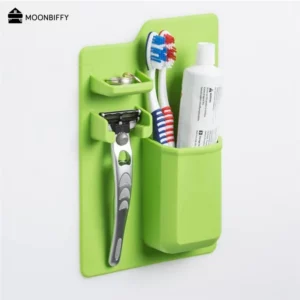 Silicone Toothbrush Toothpaste Holder Rack Cup Storage Bathroom Organizer Mirror Shower Multifunction Bathroom Supplies Tools - Image 5