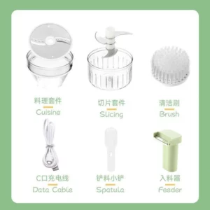 4in1 onion chili meat masher kitchen tools hand-held electric vegetable chopper slicer mini food chopper kitchen garlic grinder - Image 4