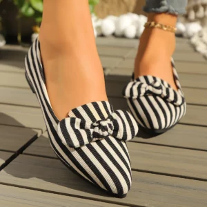 Women Flats Knitted Flat Loafers Shoes Solid Color Round Toe Plus Size Sneakers Women Fashion Outdoor Comfortable Shoes Women - Image 3
