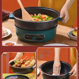 220V 4L / 5L Multi-Cooker Separable Electric Hot Pot and Electric Rice Cooker with Non-Stick Coating Stir-frying Function - Image 4