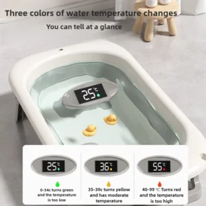 Foldable Newborn Baby Bathtub with Anti-Slip Design Enlarged Warm Infant Tub for Sitting Lying Positions Portable Shower Basin - Image 3